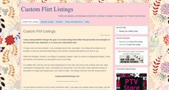 Desktop Screenshot of customflirtlistings.com